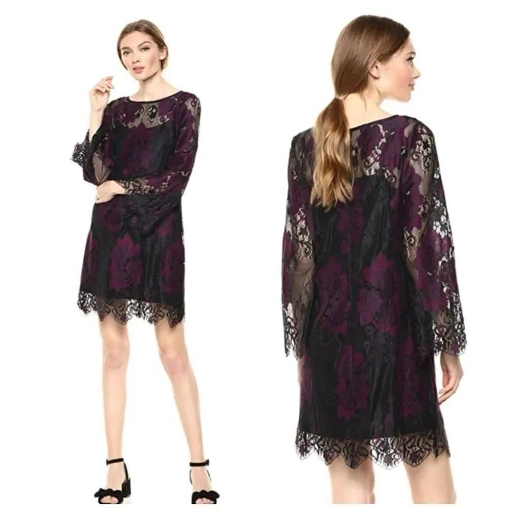 Rachel Rachel Roy Purple Lace Madeline Dress sz 10 NWOT